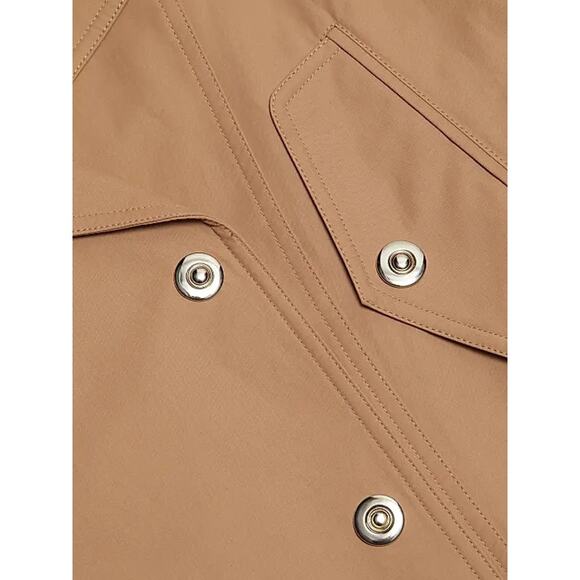 TWP Bogie Crop Cotton Blend Trench Coat - Picture 9 of 12